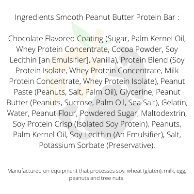 smooth peanut butter protein bar
