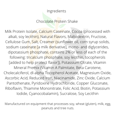 delicious chocolate protein shake