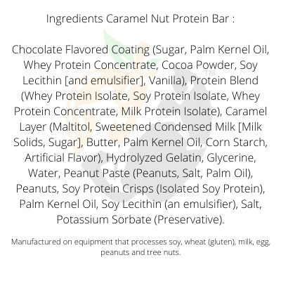caramel nut protein bar ingredients