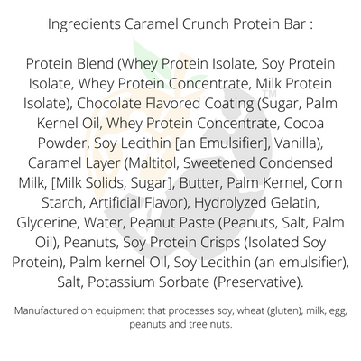 caramel crunch protein bar ingredients